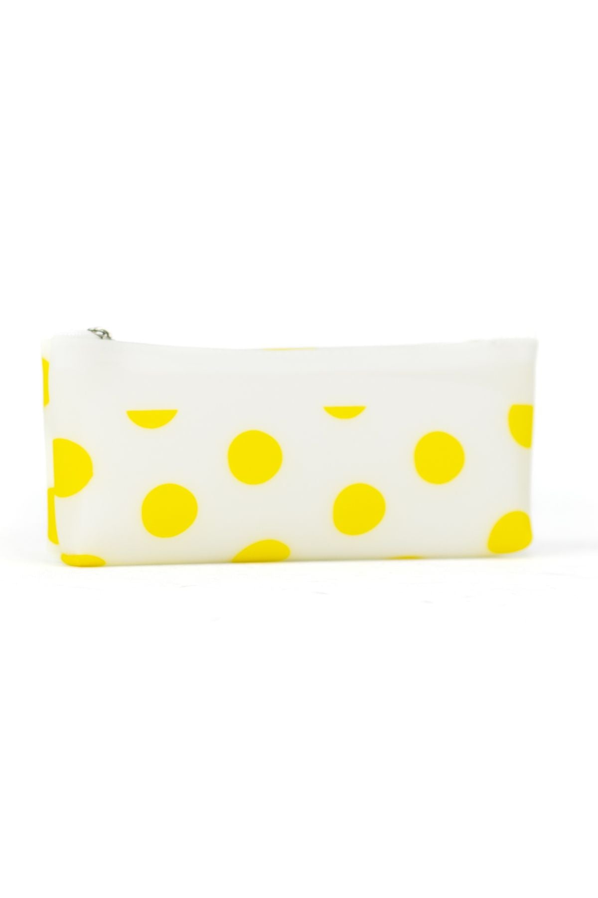 Kız Çocuk Slikon Kalemlik ve Makyaj Çantası Sarı Bölmeli Unicorn World Baskılı Dayanıklı